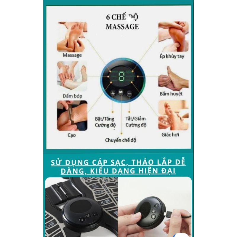 Máy massage chân EMS, giảm đau nhức chân, mệt mỏi