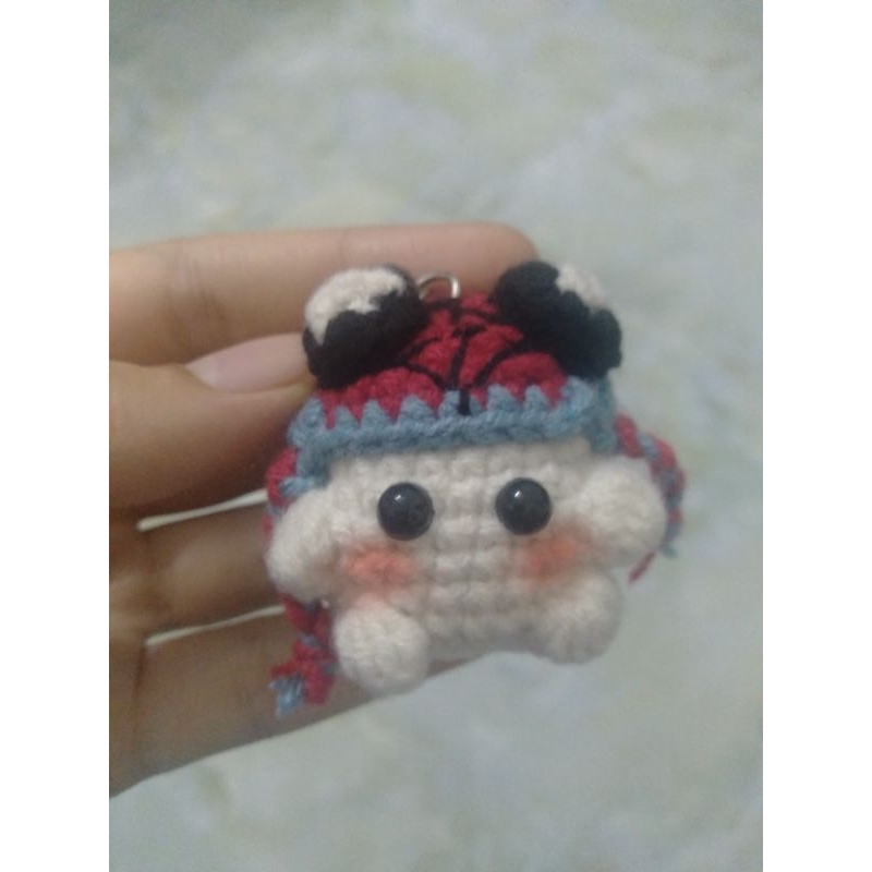 Móc khoá len hình nấm lùn