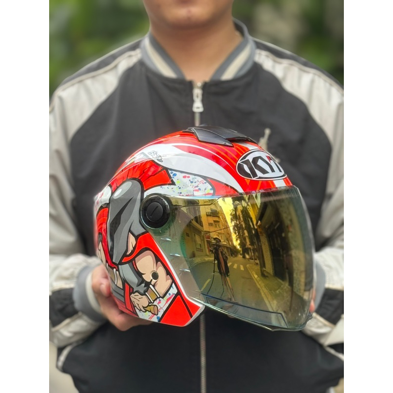 MŨ BẢO HIỂM 3/4 1 KÍNH XH01 COSI CHIẾN BINH LÊN LOGO KYT , BH 12 tháng