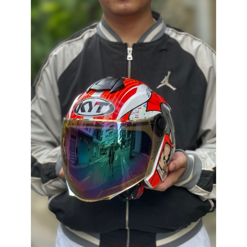 MŨ BẢO HIỂM 3/4 1 KÍNH XH01 COSI CHIẾN BINH LÊN LOGO KYT , BH 12 tháng