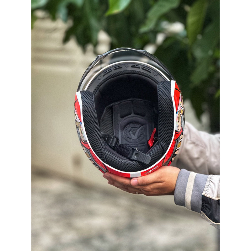 MŨ BẢO HIỂM 3/4 1 KÍNH XH01 COSI CHIẾN BINH LÊN LOGO KYT , BH 12 tháng