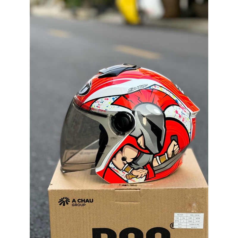 MŨ BẢO HIỂM 3/4 1 KÍNH XH01 COSI CHIẾN BINH LÊN LOGO KYT , BH 12 tháng