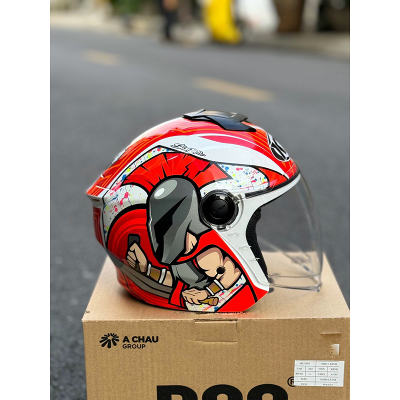 MŨ BẢO HIỂM 3/4 1 KÍNH XH01 COSI CHIẾN BINH LÊN LOGO KYT , BH 12 tháng