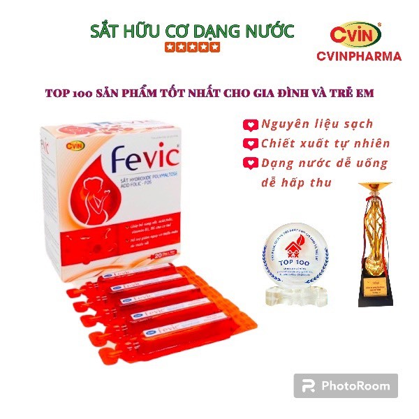 Sắt Hữu Cơ Dạng Siro Cho Bé,Bẹ Bầu và Các Mẹ Sau Sinh (Thành phần 100% tự nhiên) - Fevic
