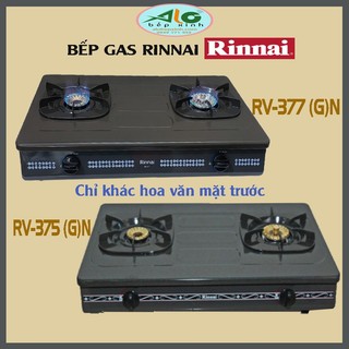 🌻 Bếp gas Rinnai RV-377(G)N  và RV-375(G)N - RV-377G - Dài 7 tấc - có đầu hâm lửa nhỏ - Alo Bếp Xinh