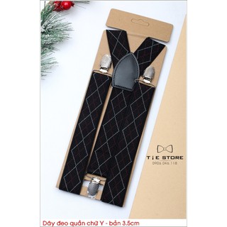 Đai đeo quần nam chữ Y 3.5cm - dây yếm quần nam cao cấp