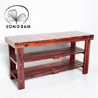 Ghế gỗ băng dài 88cm, kệ giày dép kèm ghế ngồi, kệ gỗ đa năng - hàng vn xuất khẩu