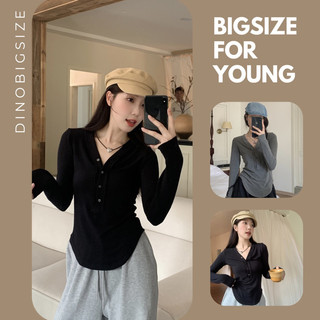 Áo kiểu bigisze áo vạt bầu bigsize chất liệu thun gân tăm vạt bầu cổ v