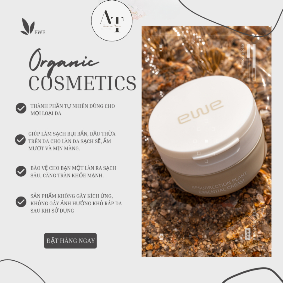 Kem dưỡng da EWE RESURRECTION PLANT ESSENTIAL CREAM YGEC50 50g dưỡng trắng, cấp ẩm giúp da luôn sáng mịn