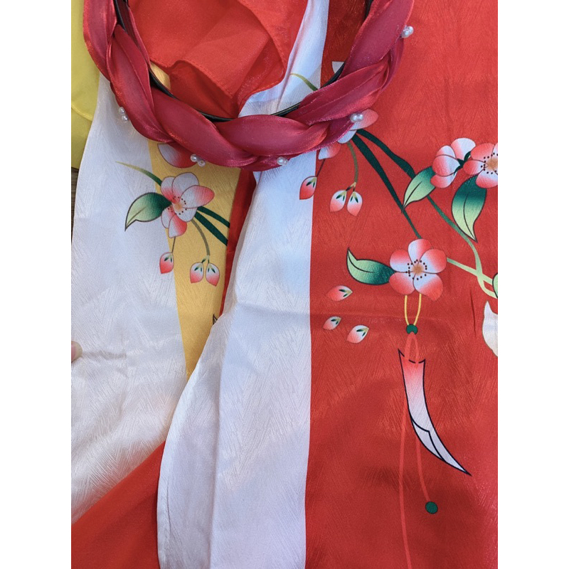 Áo dài lụa xướt bé gái thiết kế 10-38ki