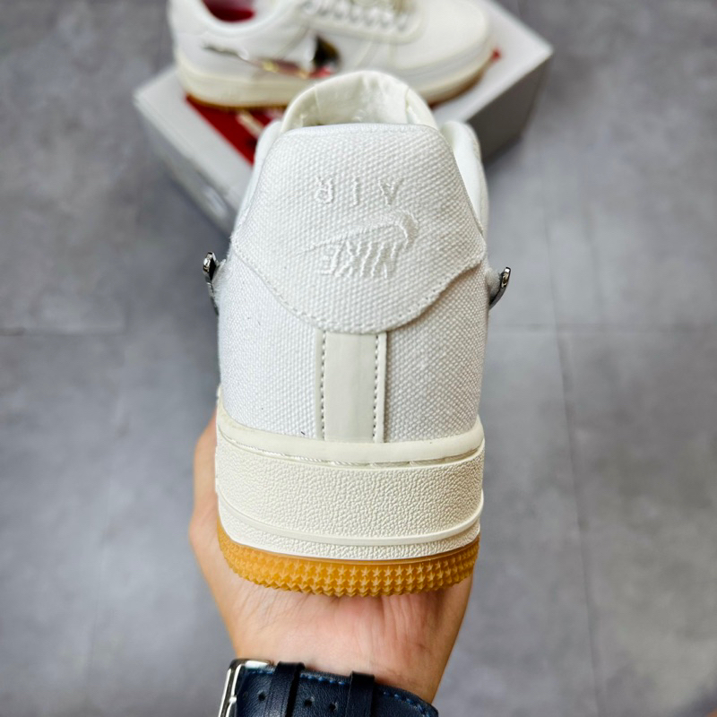 Giày Sneaker Cổ Thấp Nike Air Force One AF1 Low Travis Scott Sail AQ4211-101
