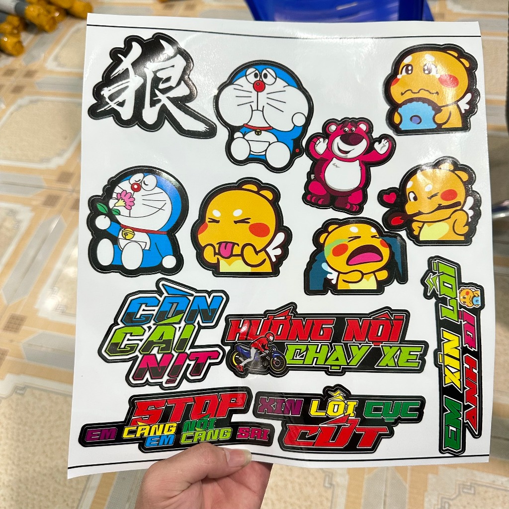 TEM ICON STICKER SIÊU BÁO 25X25 - DECAL 3 LỚP