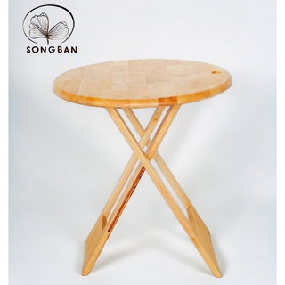 Bàn gỗ cao su xếp d60cm cao 75cm tiện dụng chắc chắn - hàng vn xuất khẩu