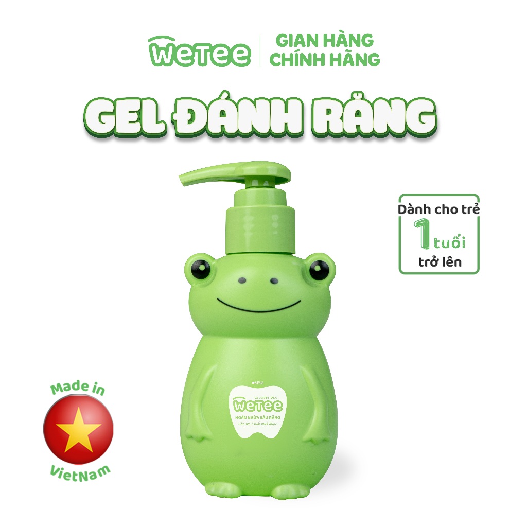 Gel Đánh Răng Wetee Cho Bé Thiết Kế Hình Ếch Dễ Thương 100ml