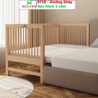 Giường Ghép Cho Bé S718 Hatato mẫu giường cho bé với thành giường cao 60cm.