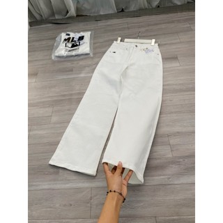 Quần jeans Trắng dáng suông
