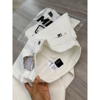 Quần jeans Trắng dáng suông