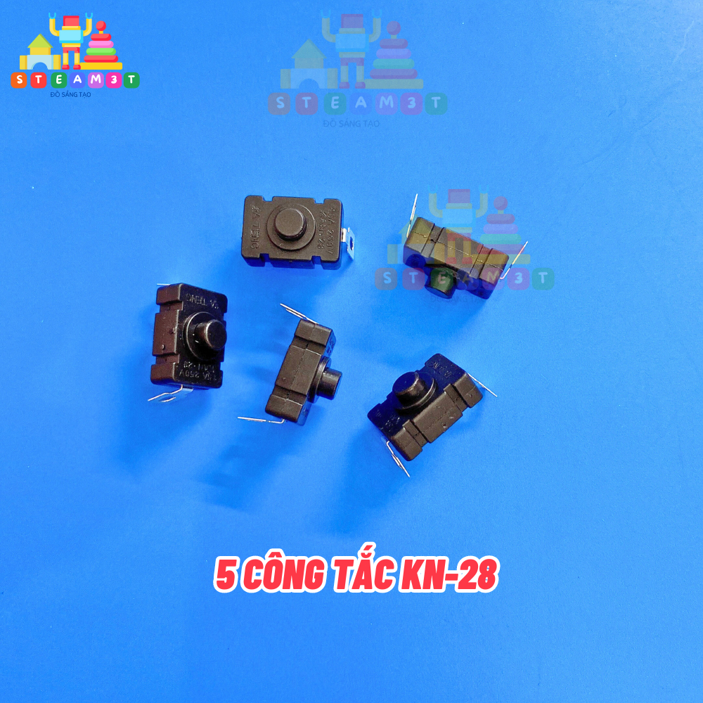 5 công tắc đèn pin KAN-28 tự khóa 1.5A 220V - LK0044