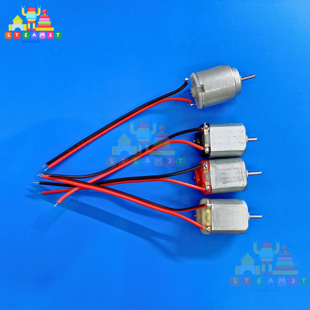 Động cơ mini 130 140, điện áp 3V 6V - Hàn sẵn dây 10cm - Sản phẩm DIY học tập thí nghiệm STEAM