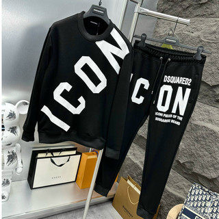 ⛔️HOT⛔️Bộ nỉ nam thu đông Dsq2 In chữ ICON chữ Chéo Áo Đơn Giản Basic -siêu Cấp Boy Phố Đi Cháy Cực Chất Hót 2023