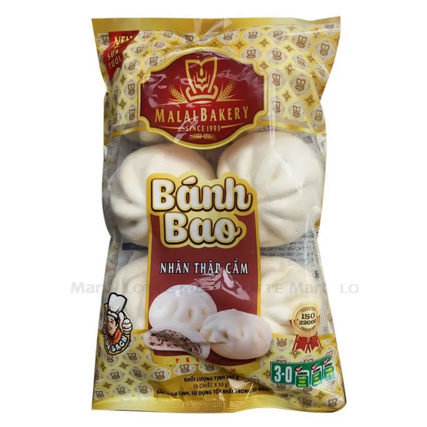 Bánh Bao Thập Cẩm/Xíu Mại Trứng Cút/Xá Xíu/Xíu Mại Thịt Bò Malai Bakery Gói 300G