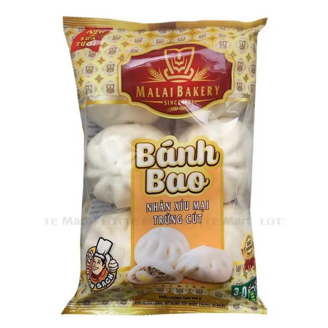 Bánh Bao Thập Cẩm/Xíu Mại Trứng Cút/Xá Xíu/Xíu Mại Thịt Bò Malai Bakery Gói 300G