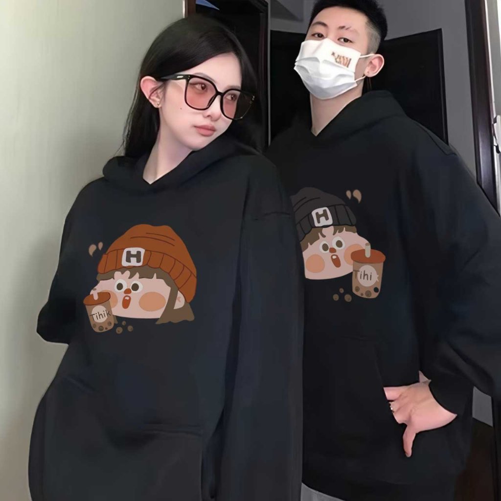 Áo khoác hoodie nỉ bông form Rộng Nam Nữ Unisex local brand hàn quốc cute dễ thương L66