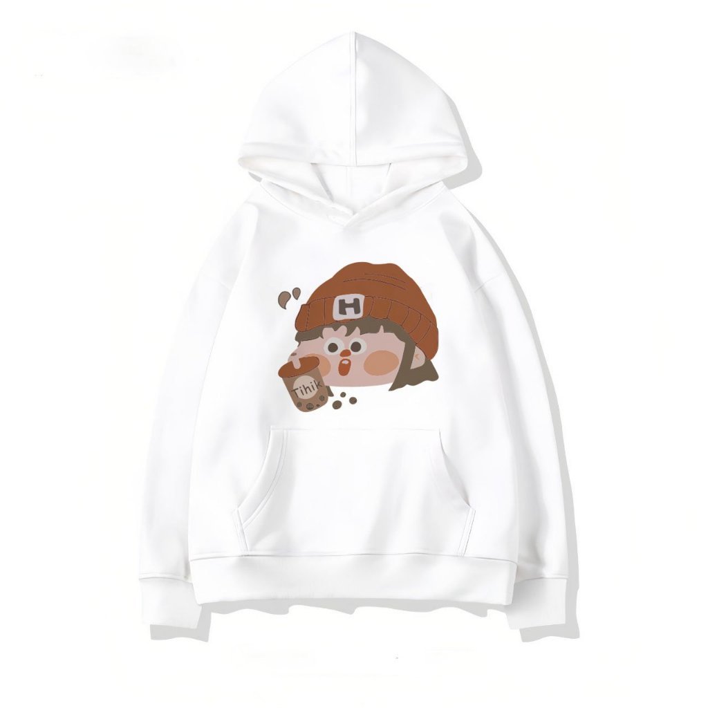 Áo khoác hoodie nỉ bông form Rộng Nam Nữ Unisex local brand hàn quốc cute dễ thương L66