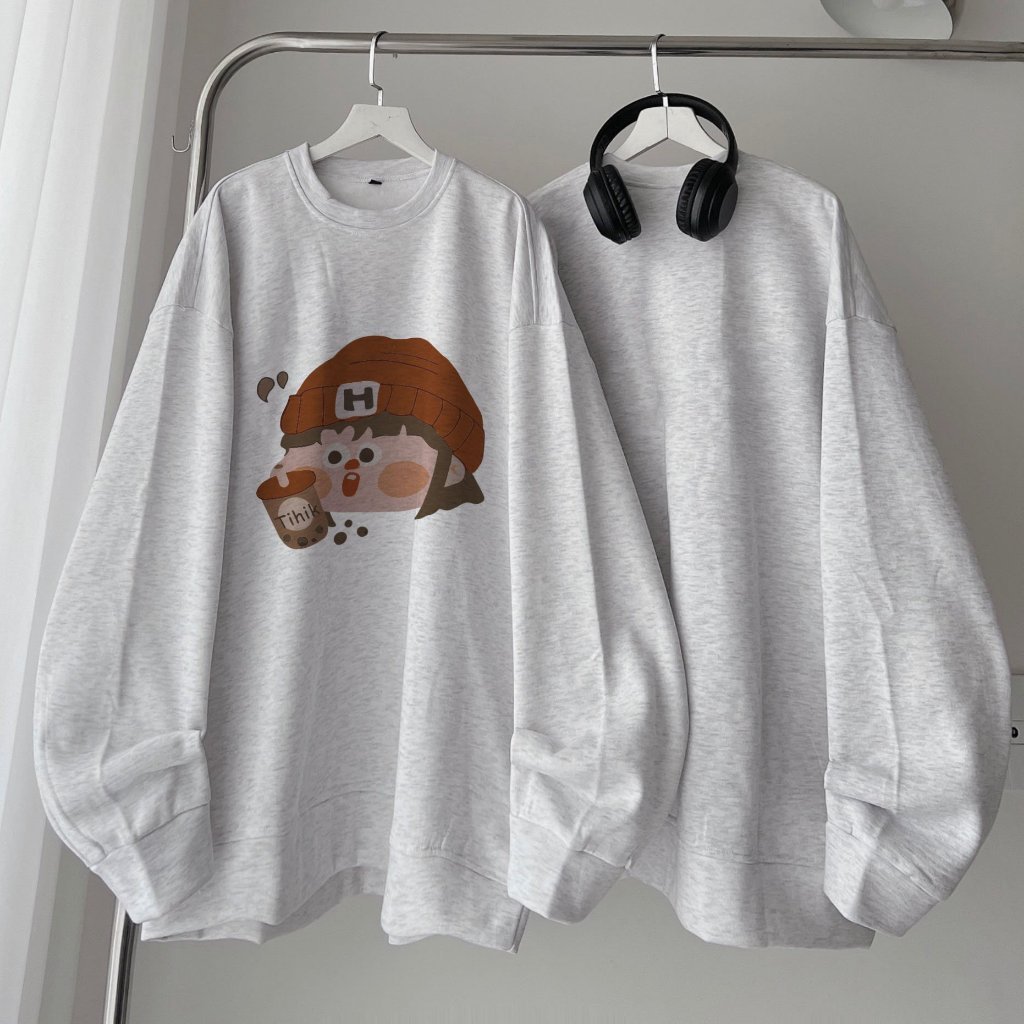 Áo khoác hoodie nỉ bông form Rộng Nam Nữ Unisex local brand hàn quốc cute dễ thương L66