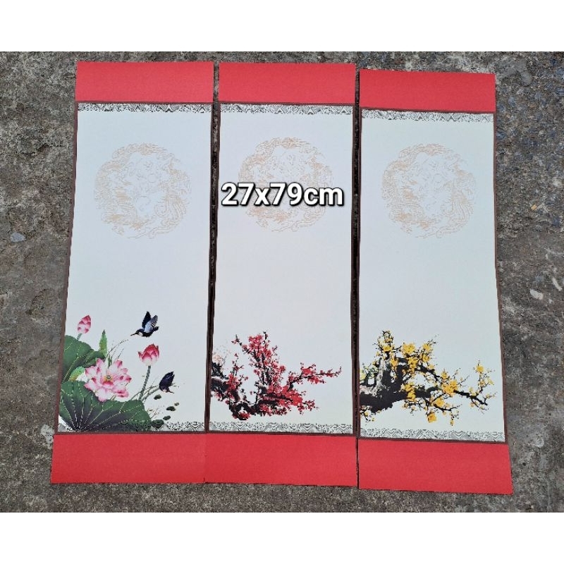 Combo 10 Giấy thư pháp 27x79cm kèm nẹp