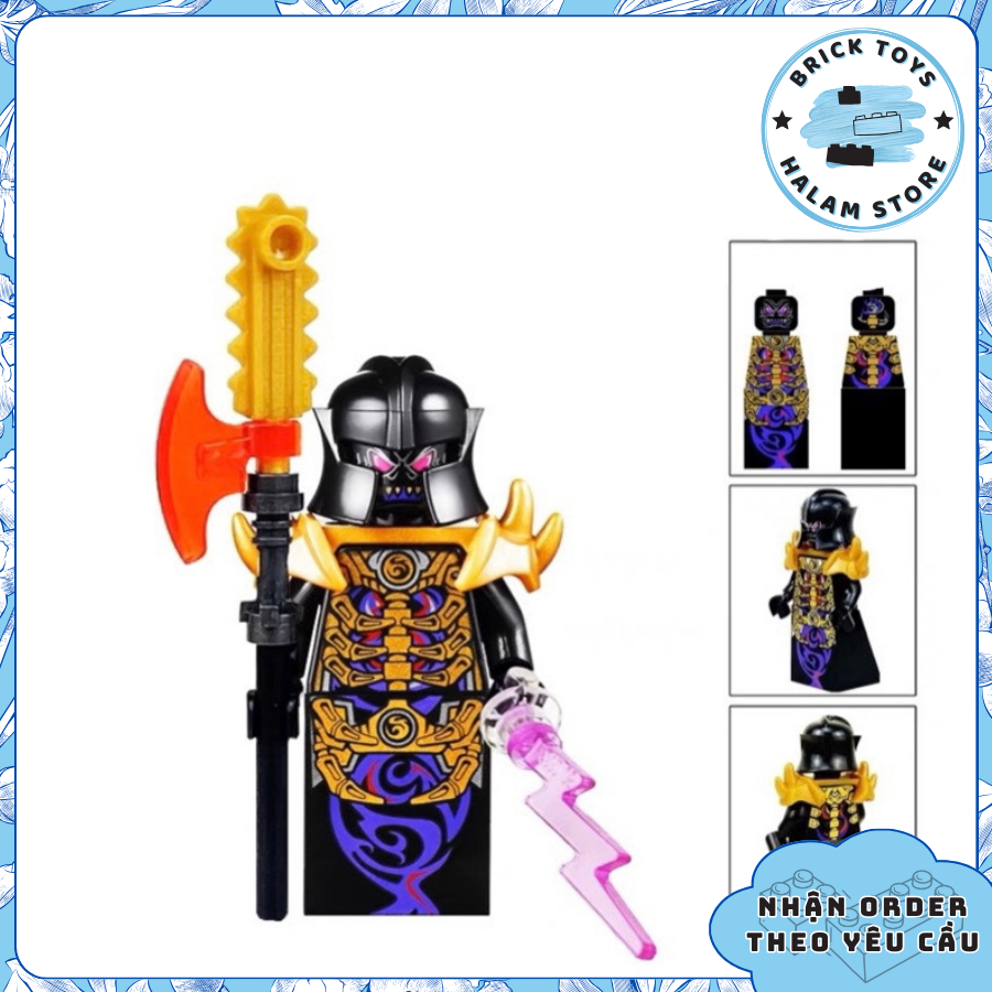 Mô hình lắp ráp minifigures Ninjago season 2 Overlord - Đồ chơi xếp hình nhân vật Chúa tể bóng tối Overlord