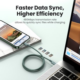  Cáp sạc nhanh UGREEN USB-C 20W 3A đạt chứng nhận MFI thích hợp cho iPhone 12 13 14 Plus 14 Pro Max iPad Pro Airpod Pro 