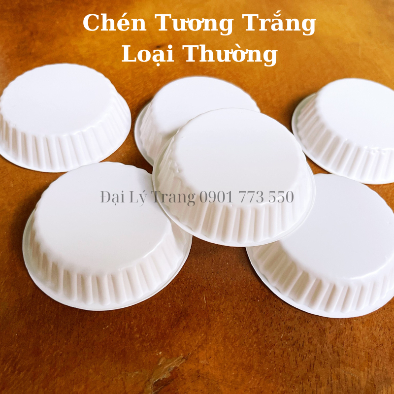 100 chén tương trắng đựng tương , muối , nước sốt giá rẻ