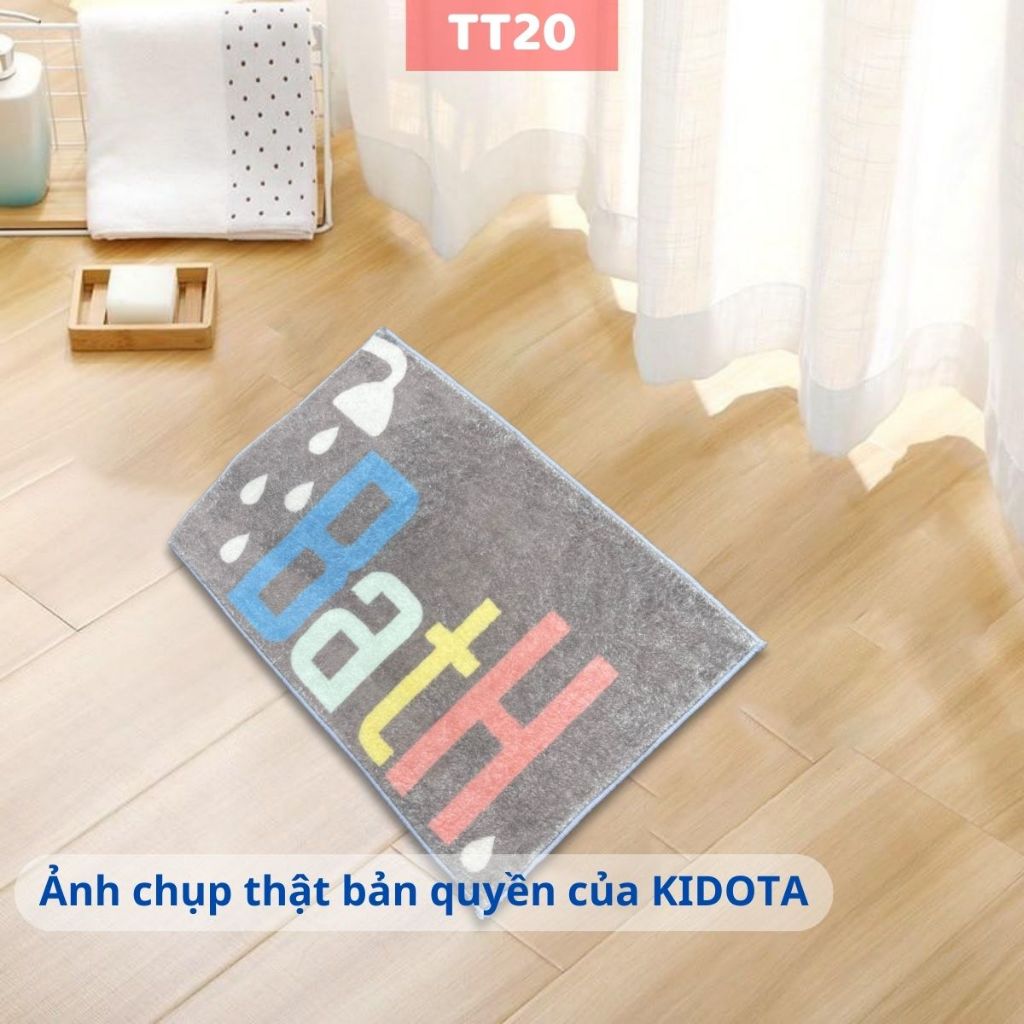 Thảm lau chân lông cừu mềm mịn thấm hút chống trơn trượt KIDOTA Thảm chùi chân nhà bếp phòng tắm đẹp cao cấp decor phòng