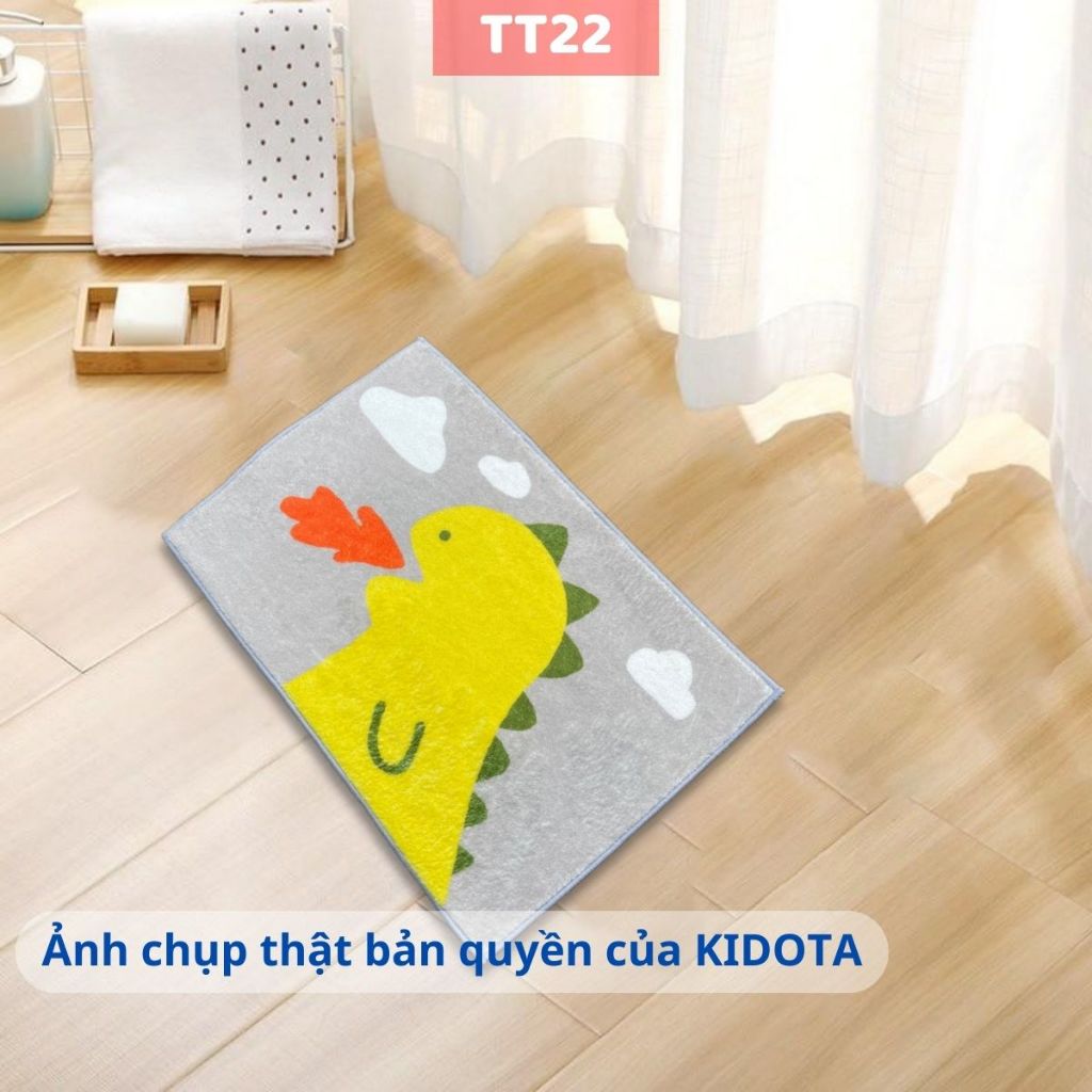 Thảm lau chân lông cừu mềm mịn thấm hút chống trơn trượt KIDOTA Thảm chùi chân nhà bếp phòng tắm đẹp cao cấp decor phòng