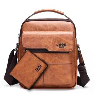 [ Tặng Ví] Túi Xách Đeo Chéo Vai Nam JEEP Da Pu Đủ Màu Cặp Xách Nhiều Ngăn Đựng Ipad Đi chơi Du Lịch BEN101