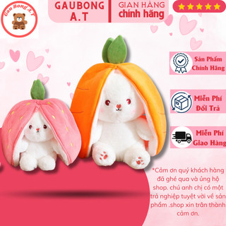✌2 trong 1thỏ dâu!✌gấu bông con thỏ cosplay 2 màu - bunny bông cao cấp gấu bông thú nhồi bông hình thỏ dâu và cà rốt