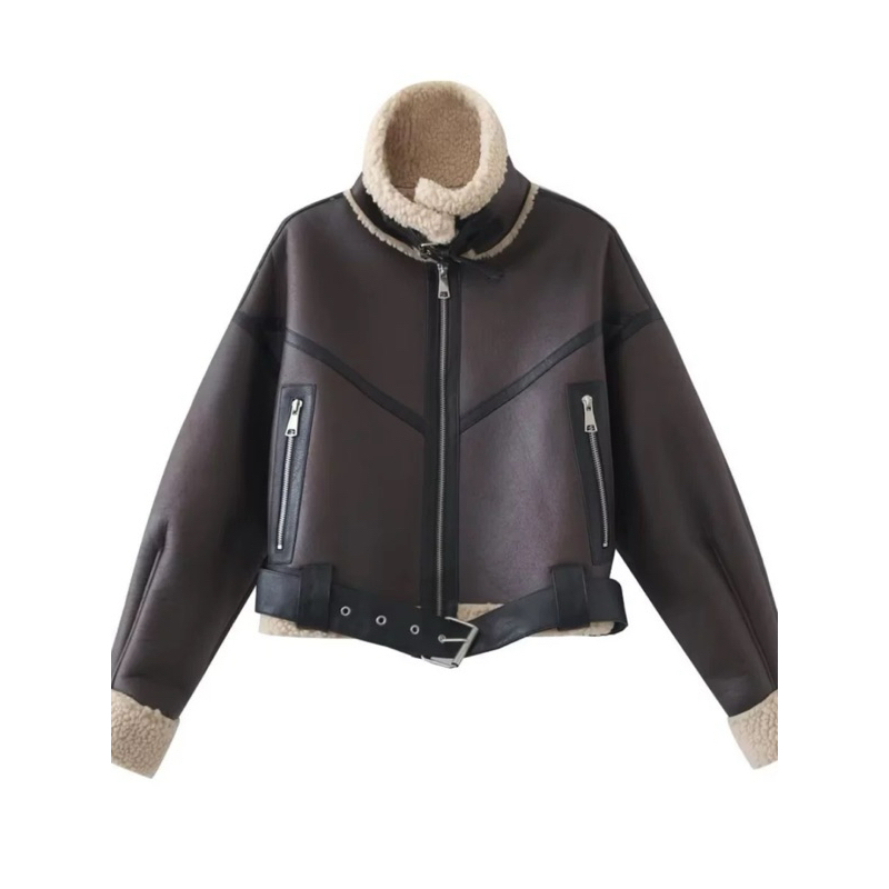 Áo da lót lông zra