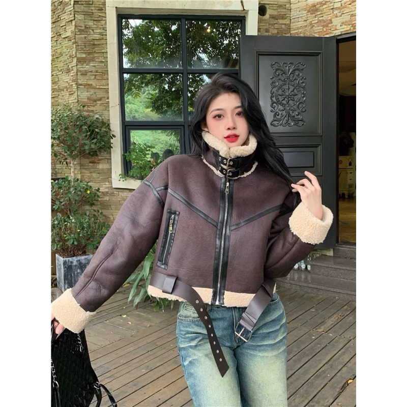 Áo da lót lông zra