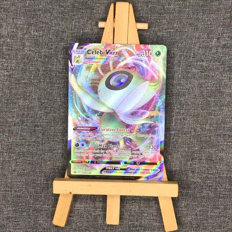 Thẻ hình Pokemon Celebi VMAX 008/198  - Bài lẻ Ultra Rare tiếng Anh chính hãng