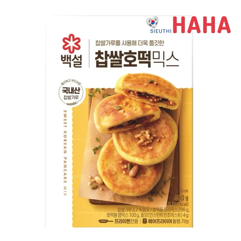 Bột bánh hotteok hàn quốc siêu hot siêu ngon CJ 찹쌀 호떡믹스 400g