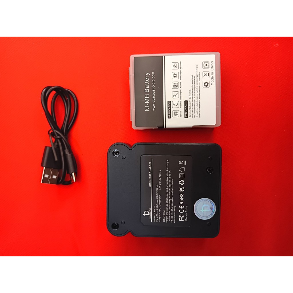 Pin sạc AA Ni- MH 3300mAh vỉ 4 viên + sạc hãng DB acoustic - Chính hãng dùng cho micro, máy ảnh,...