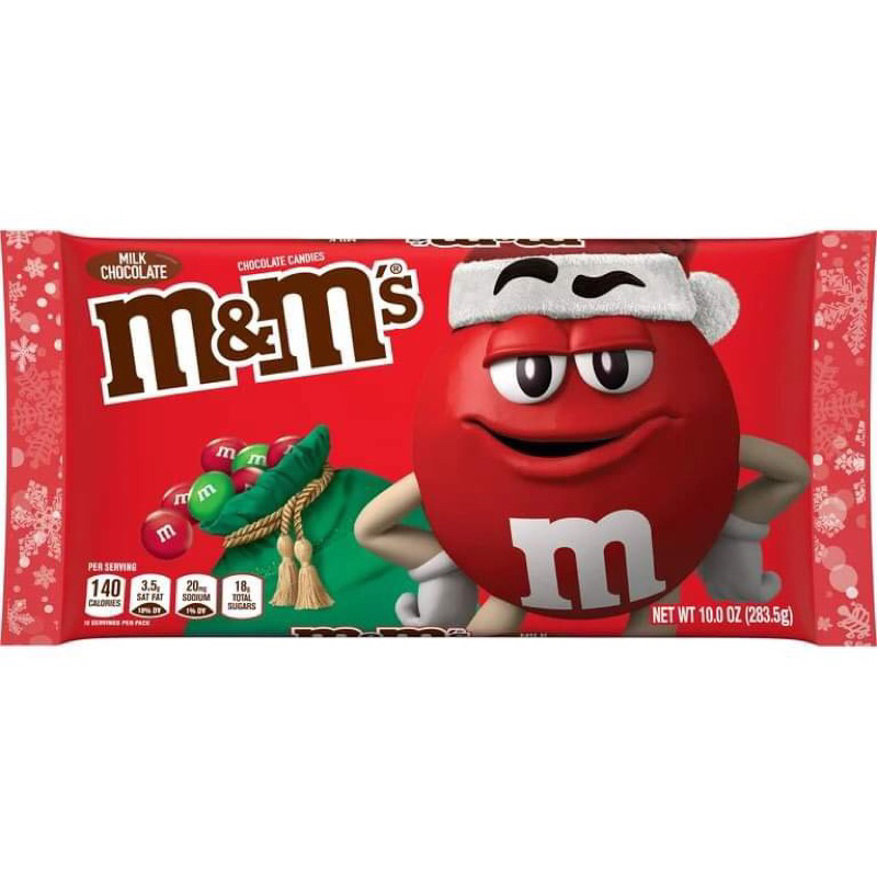 Socola M&M's Noel Christmas Milk Chocolate Candy Bag - 10 oz
