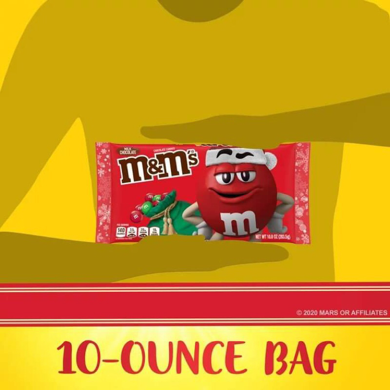 Socola M&M's Noel Christmas Milk Chocolate Candy Bag - 10 oz