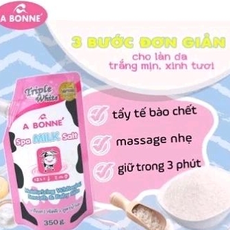 Muối tắm sữa bò tẩy tế bào chết A Bonne Milk Salt Thái Lan 350g