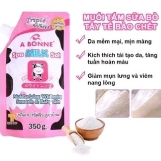 Muối tắm sữa bò tẩy tế bào chết A Bonne Milk Salt Thái Lan 350g