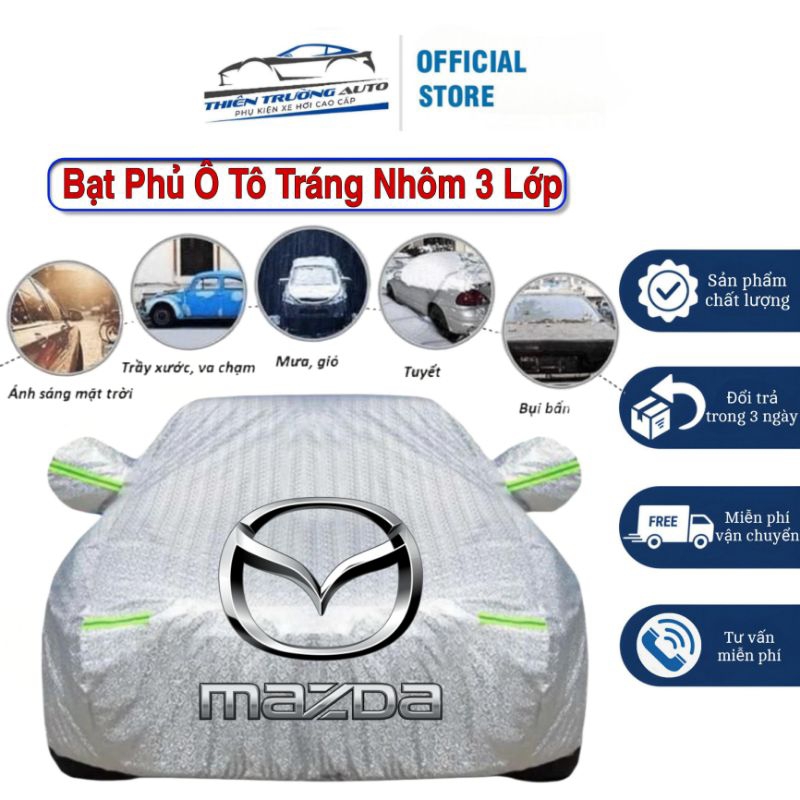 Bạt Phủ Ô Tô MAZDA CX3, CX30, CX5, Mazda 2, Mazda3, Mazda6, CX8, BT-50 Chống Nắng, Mưa, Trầy Xước Và Bụi Bẩn