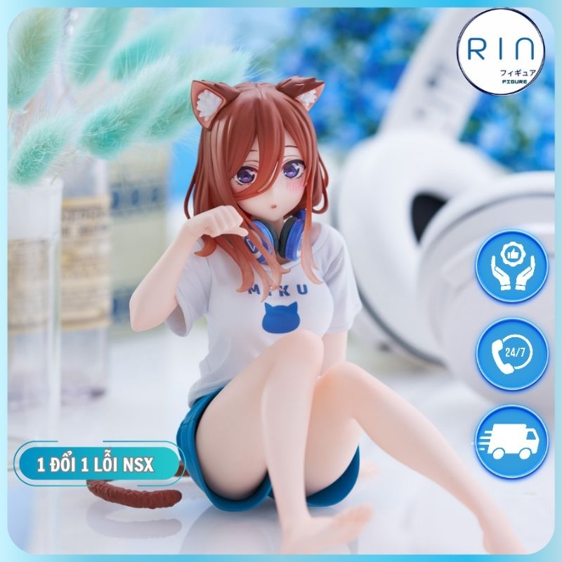 Mô hình Nakano Miku- Gotoubun no Hanayome ∬ - Nakano Miku - Desktop Cute - Cat room wear ver. (Taito)