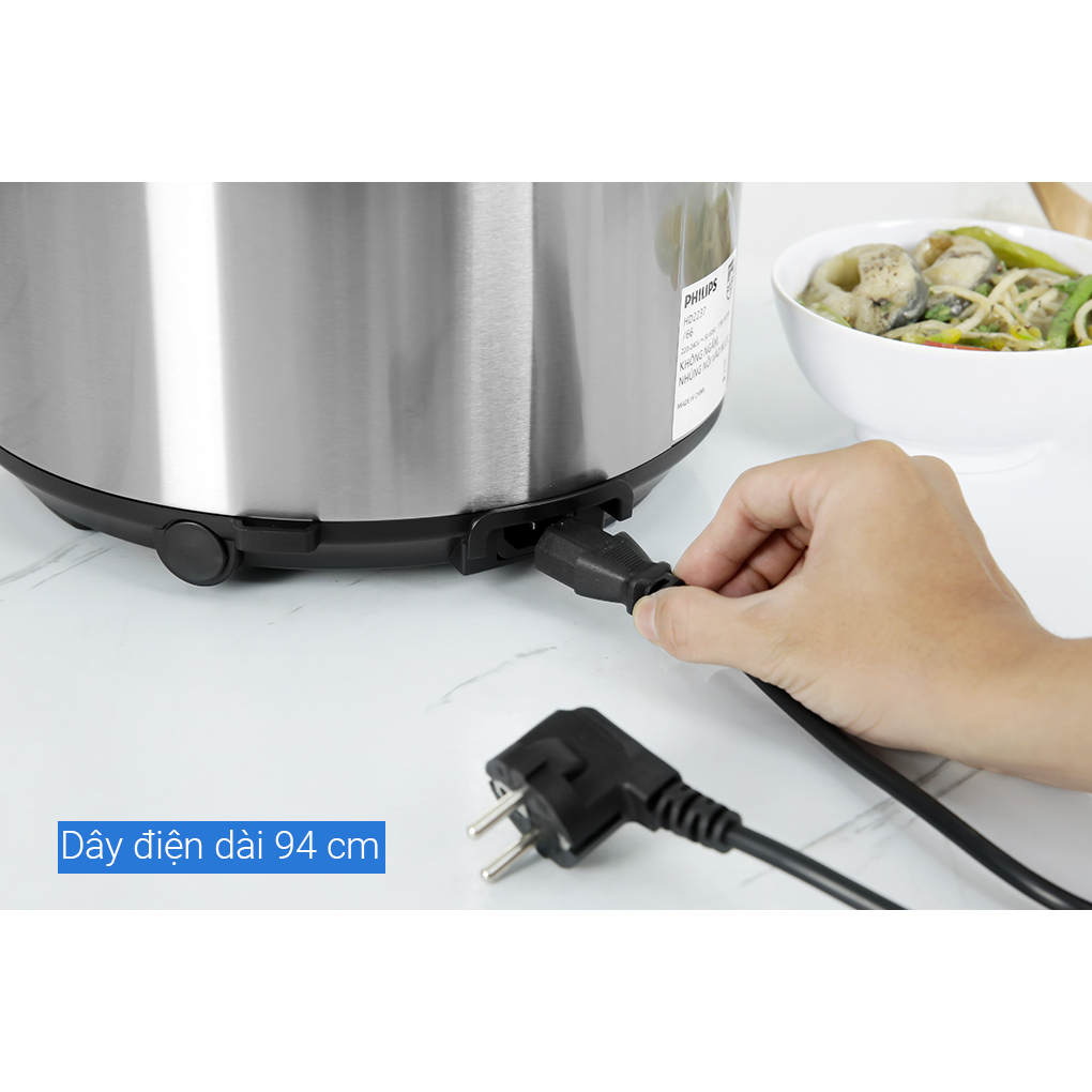 Nồi áp suất điện Philips HD2237/66 6 lít tiếng Việt - Mẫu mới 2023