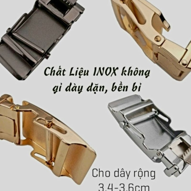 Khóa Thắt Lưng Dùng Cho Dây 3.4 - 3.6 Cm Mạ Hợp Kim Chống Gỉ Khóa Con Năn